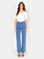 Jean droit taille haute PAOLA stone