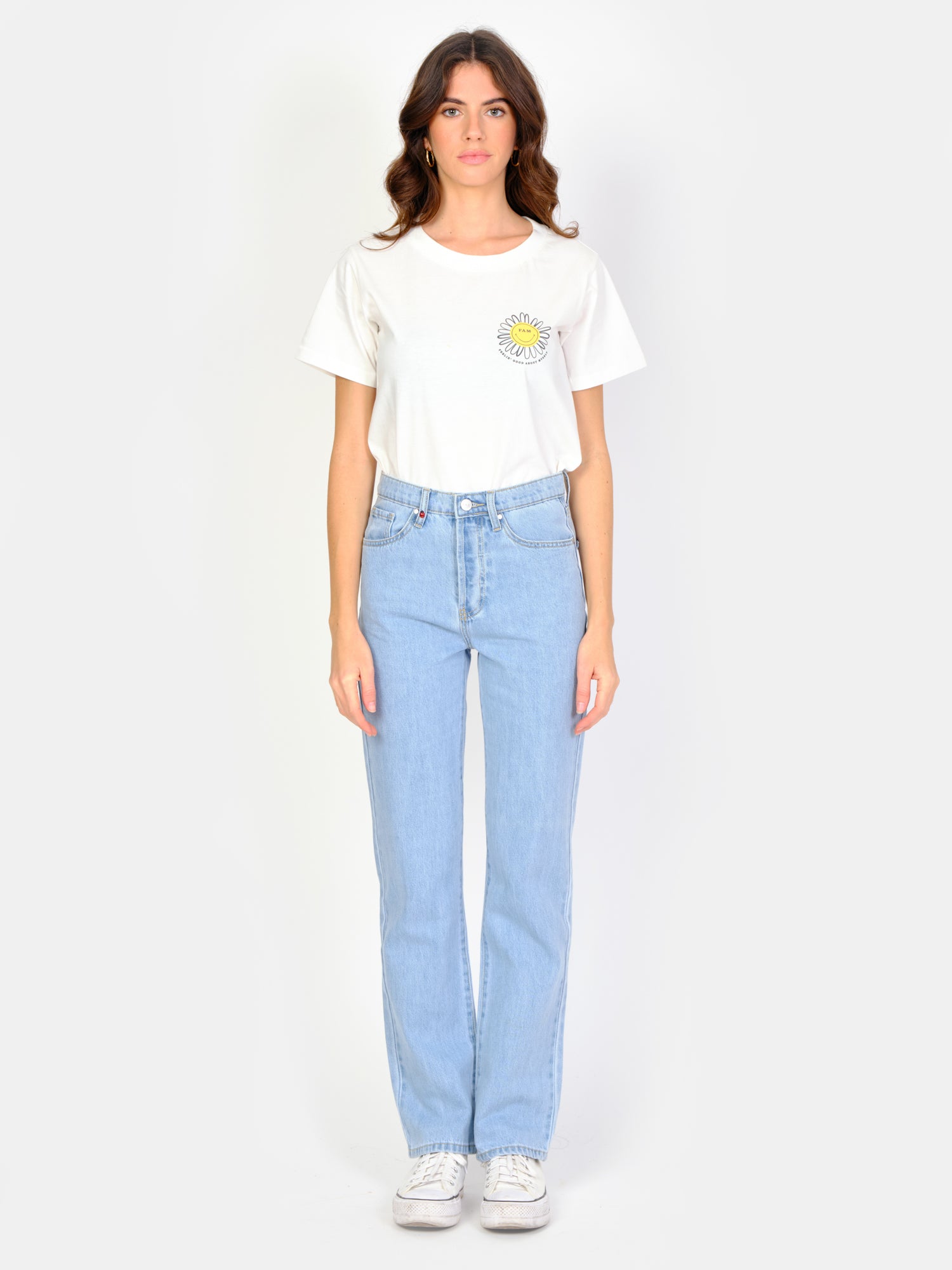 PAOLI mid-rise blue straight jeans