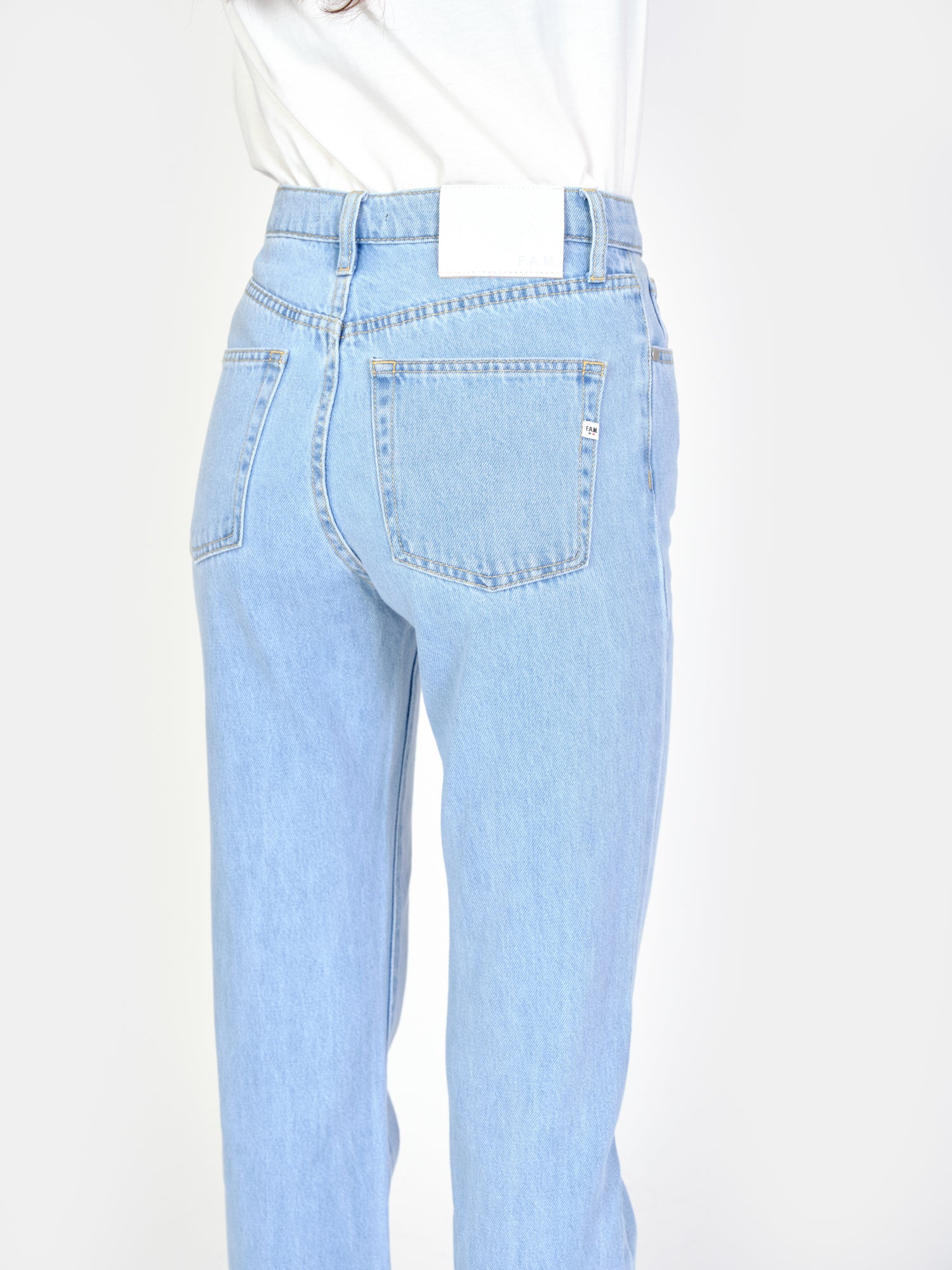 PAOLI mid-rise blue straight jeans
