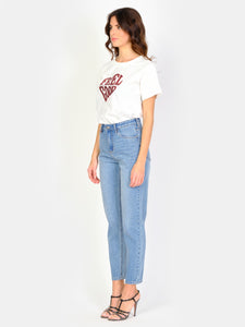 Jean mom taille haute bleu POLLY