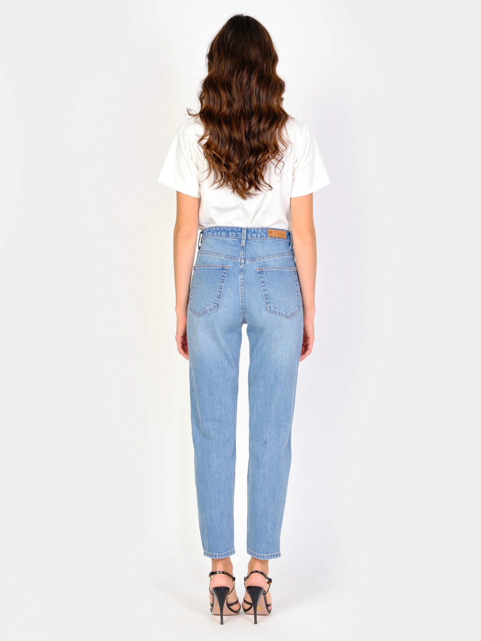 POLLY blue high-waisted mom jeans