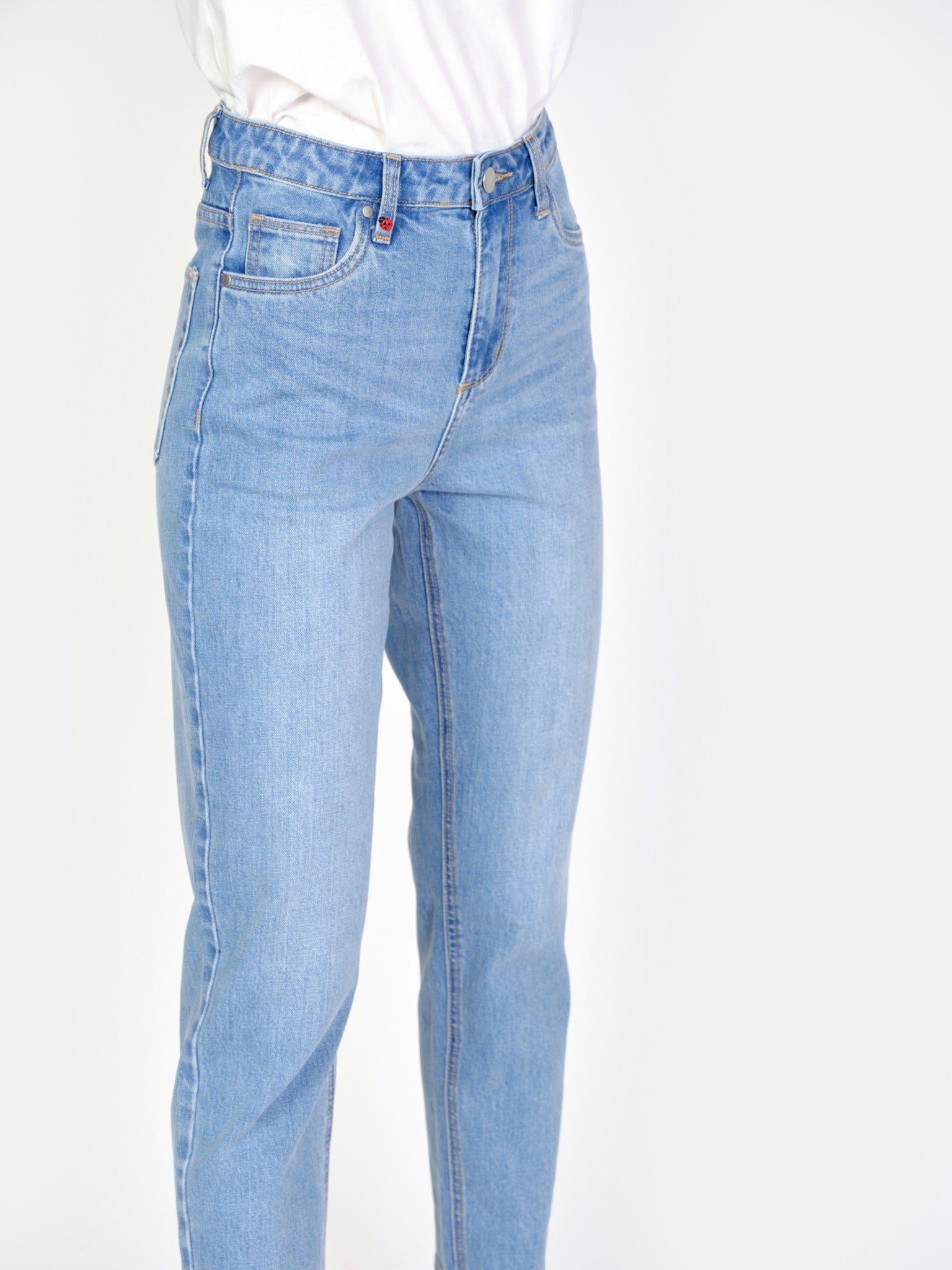 POLLY blue high-waisted mom jeans