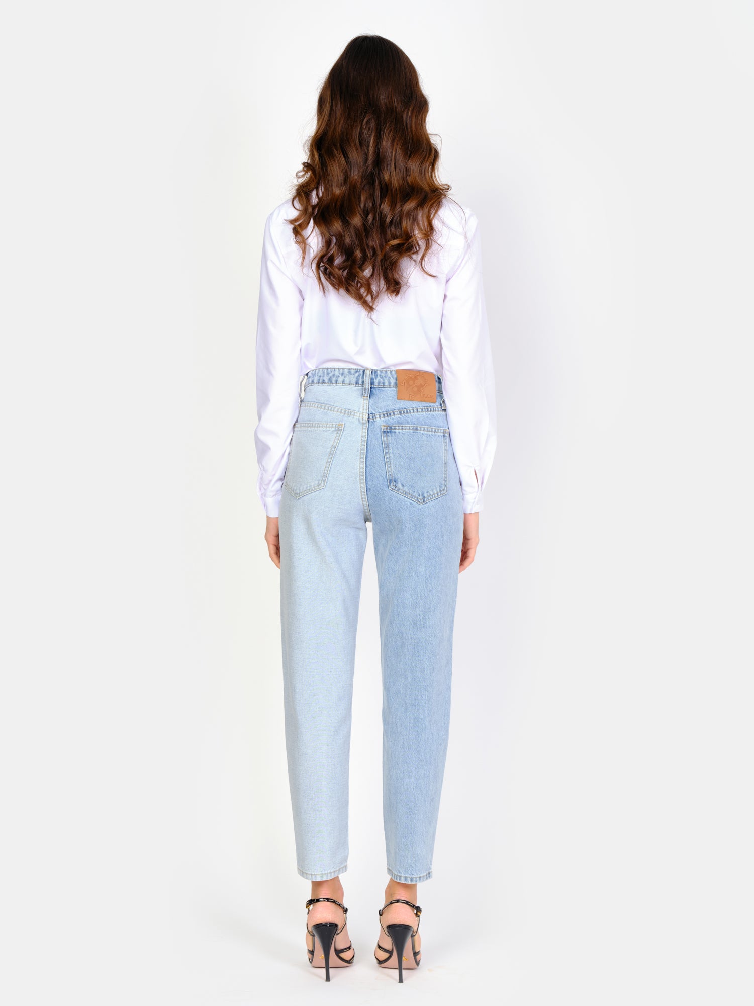 POLLY RV two-tone mom jeans