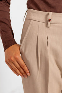 Pantalon fluide beige REEVA
