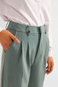 Pantalon fluide vert REEVA