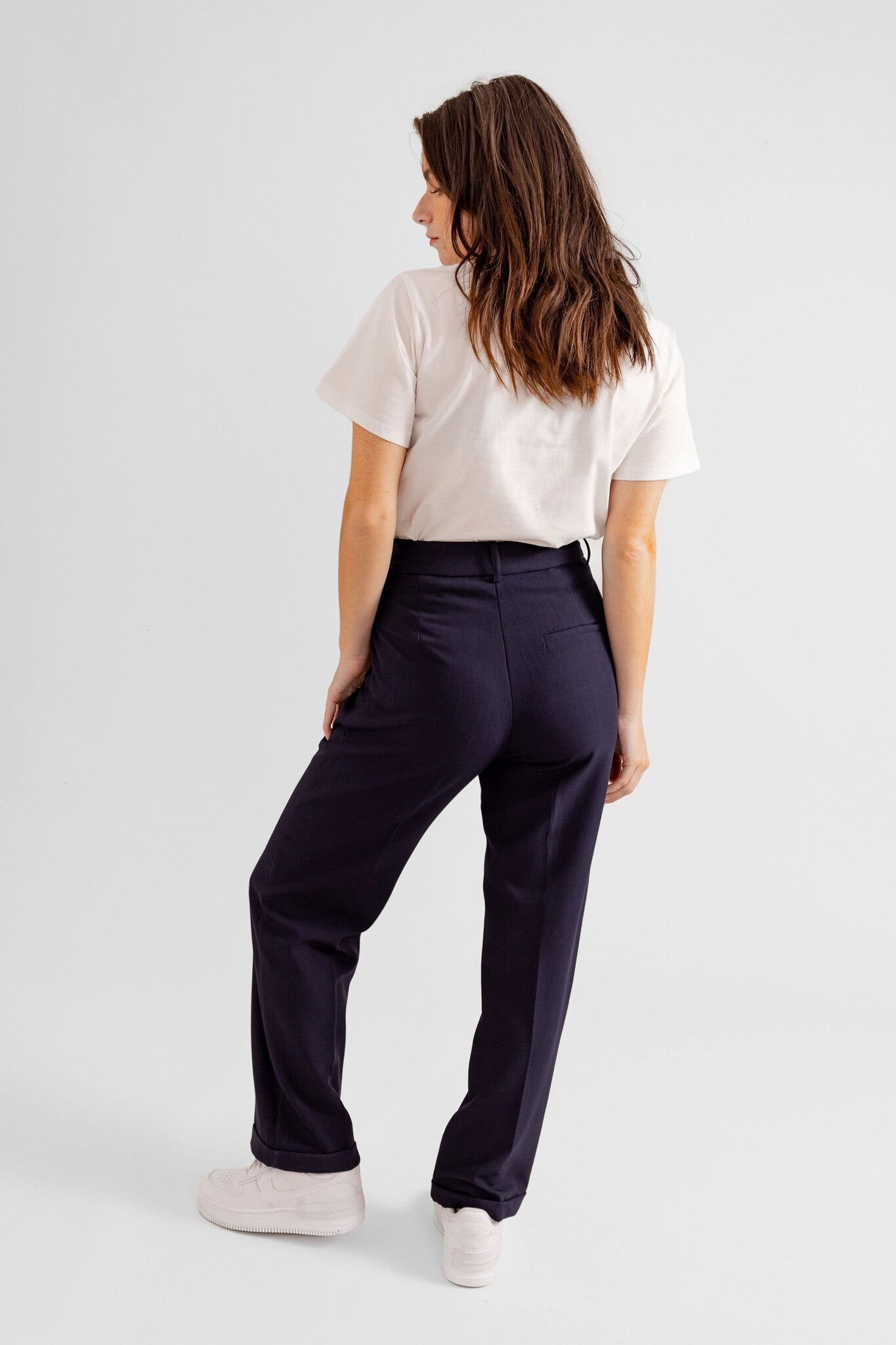 Pantalon fluide bleu marine REEVA