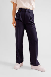Pantalon fluide bleu marine REEVA