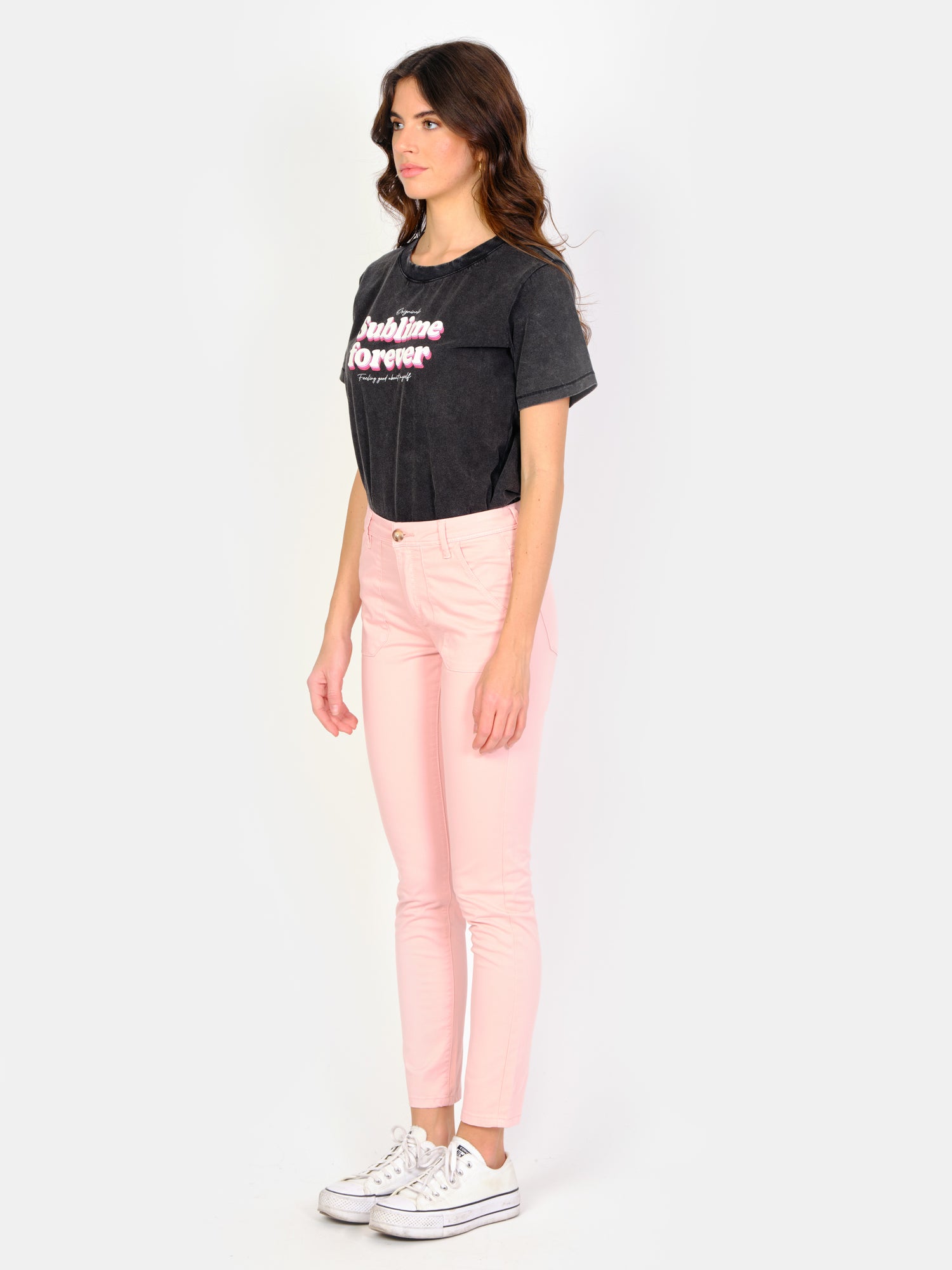 Pantalon chino rose SHARONE