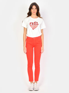 Pantalon chino rouge SHARONE