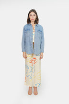 STELLA blue denim oversized shirt