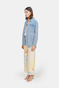 Chemise oversize en jean bleu STELLA