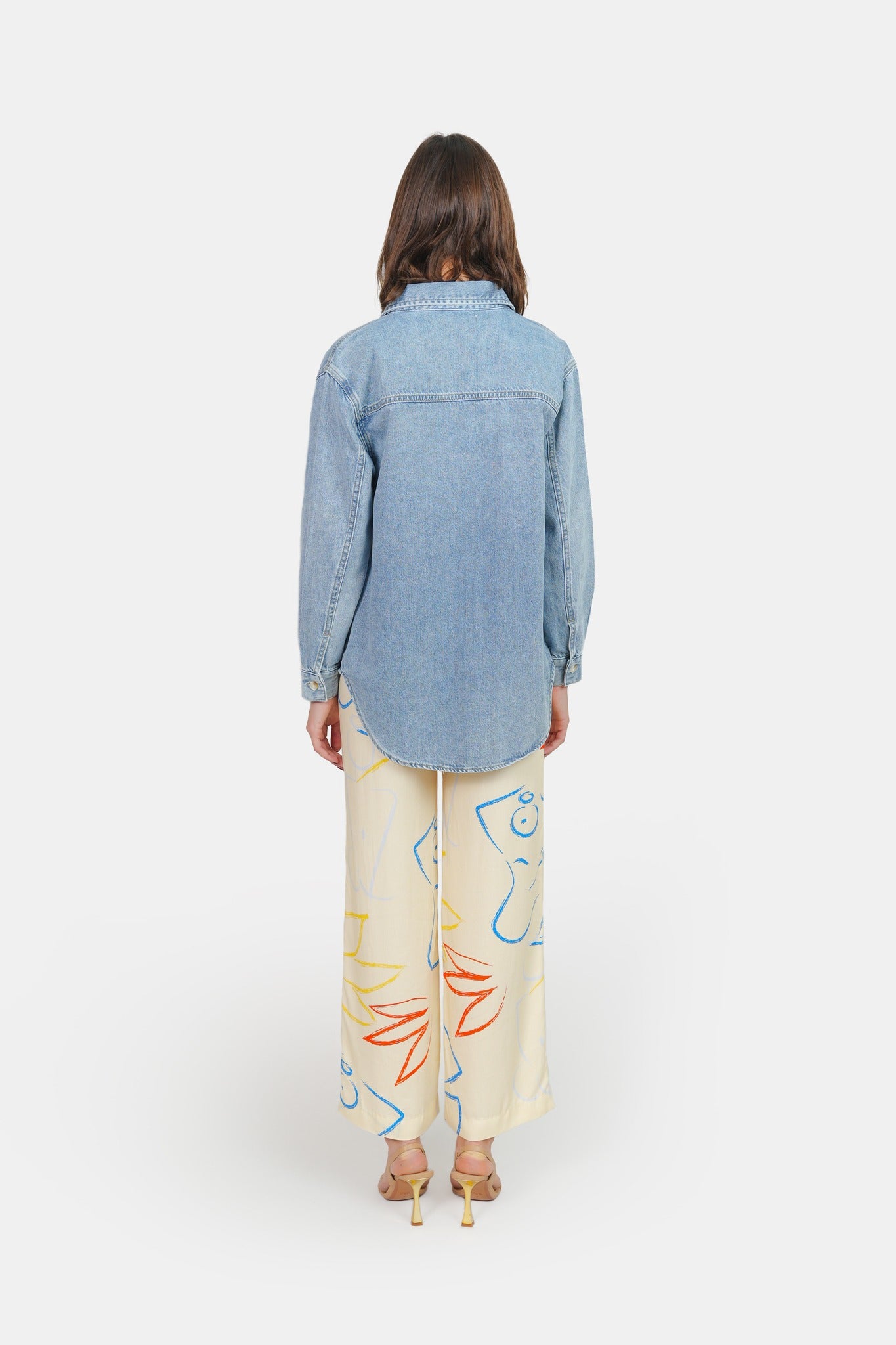 Chemise oversize en jean bleu STELLA