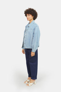 Veste en jean bleu oversize VICKY