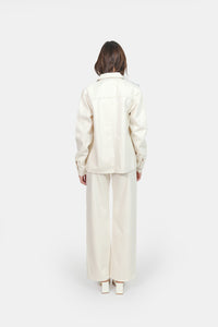 VIVIAN ecru lightweight denim jacket
