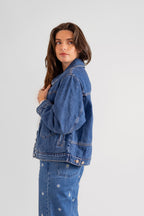 Veste matelassée stone VICKY-D femme, STONE, taille XS, porté par Eden (1m70) – photo 3