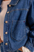 Veste matelassée stone VICKY-D femme, STONE, taille XS, porté par Eden (1m70) – photo 5