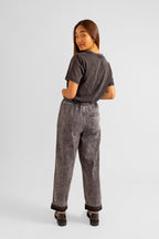 Mom confort gris FRANCE femme, GREY, taille XS, porté par Pauline (1m65) – photo 2