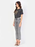 Jean mom gris PATRICIA MFN femme, GREY, taille 25, porté par Amanda (1m76) – photo 2