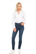 Jean skinny bleu foncé COLETTE femme, DARK BLUE, taille 26, porté par Emy (1m76) (FAM PARIS) – photo 1