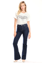 Jean skinny évasé BECKY femme, INDIGO, taille S, porté par Clara (1m71) – photo 2