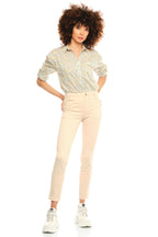 Pantalon chino SHARONE femme, BEIGE, taille 25, porté par Maylis (1m79) (F.A.M. JEANS) – photo 1