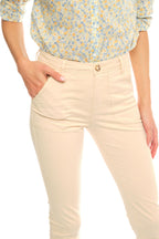 Pantalon chino SHARONE femme, BEIGE, taille 25, porté par Maylis (1m79) – photo 5