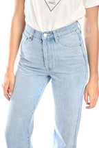 Jean droit court bleu clair POLA femme, LIGHT BLUE, taille 26, porté par Clara (1m71) – photo 5