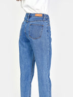 Jean balloon court stone LOLA femme, STONE, taille 25, porté par Amanda (1m76) – photo 5