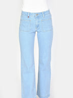 Jean bootcut bleu clair BELLA femme, LIGHT BLUE, taille 25, porté par Amanda (1m76) – photo 5